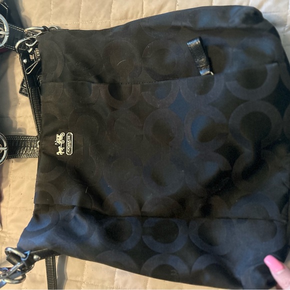 Coach Black Signature Tote - Picture 1 of 3
